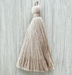 Handgjord bomullstofs beige, 1 st