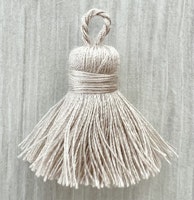 Handgjord liten bomullstofs beige, 1 st
