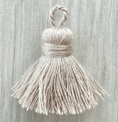 Handgjord liten bomullstofs beige, 1 st
