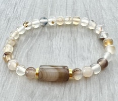 Armband Agat & cylinder