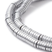 Antikfärgad hematit tunna rondeller 4x1 mm, 1 sträng