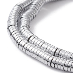 Antikfärgad hematit tunna rondeller 4x1 mm, 1 sträng