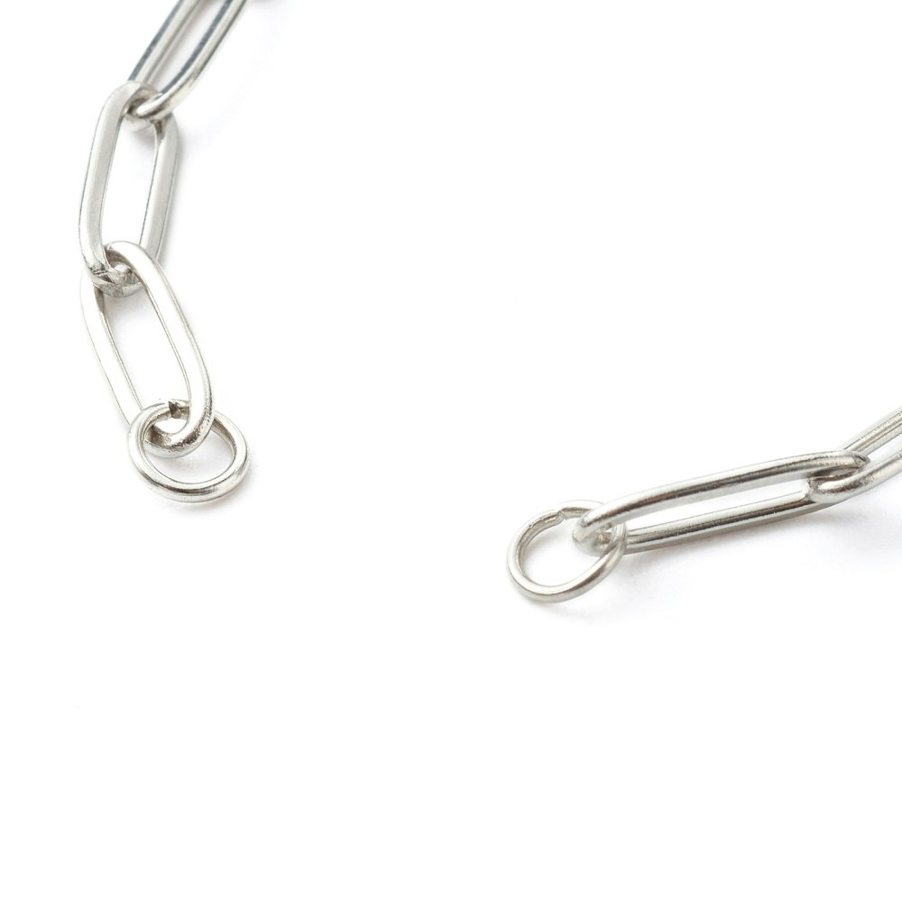 Rostfritt stål Paperclip armbandslänk, 1 st