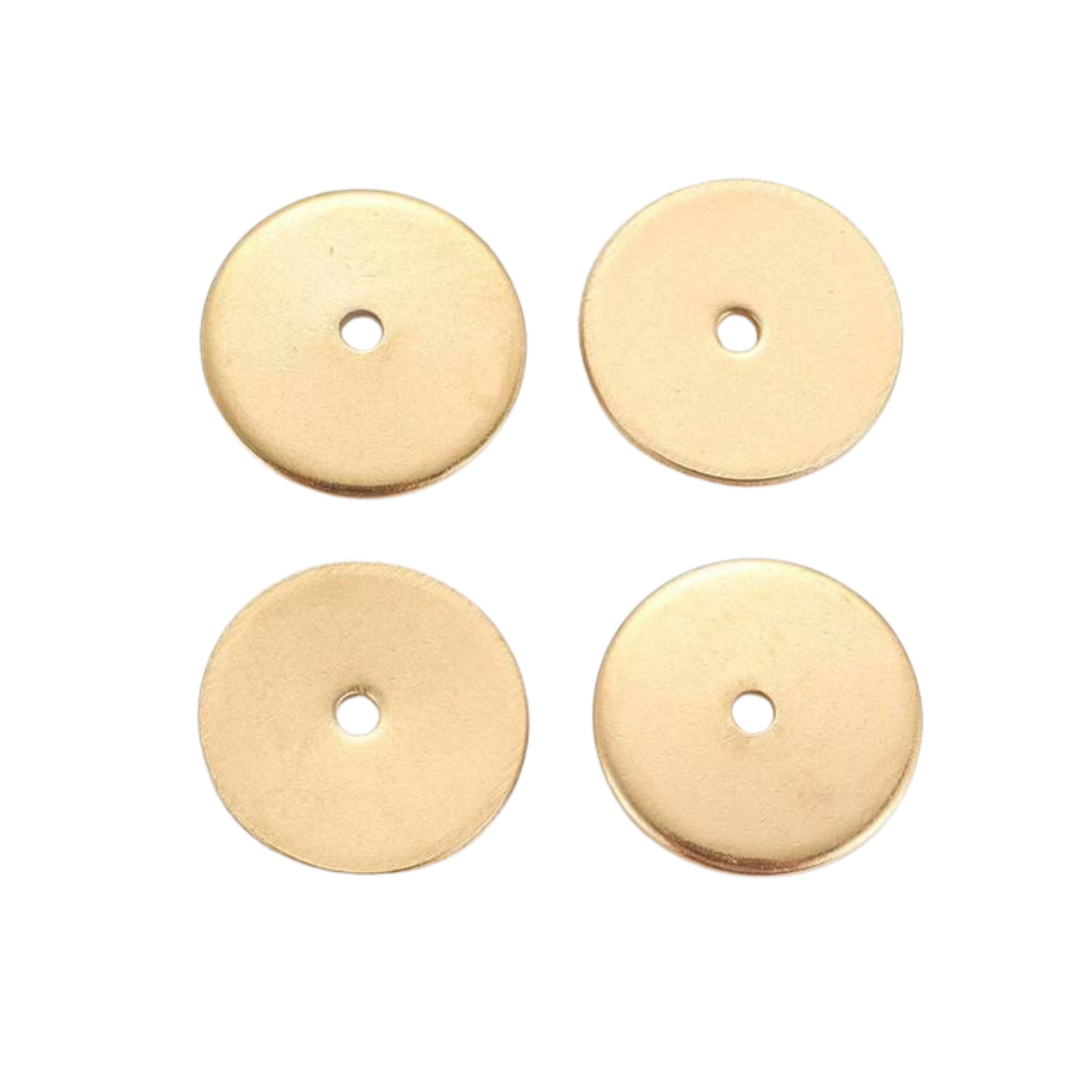 Guldfärgat rostfritt stål tunna rondeller 6 mm med PVD plätering, 10 st