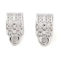 Antikfärgad hanger cubic zirconia, 1 st