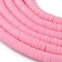 Heishi pärlor rosa, 1 sträng