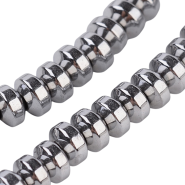 Antikfärgad hematit rondeller 4x2 mm, 1 sträng