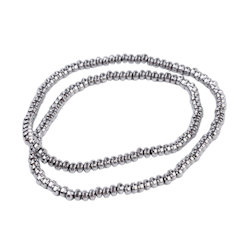 Antikfärgad hematit rondeller 4x2 mm, 1 sträng
