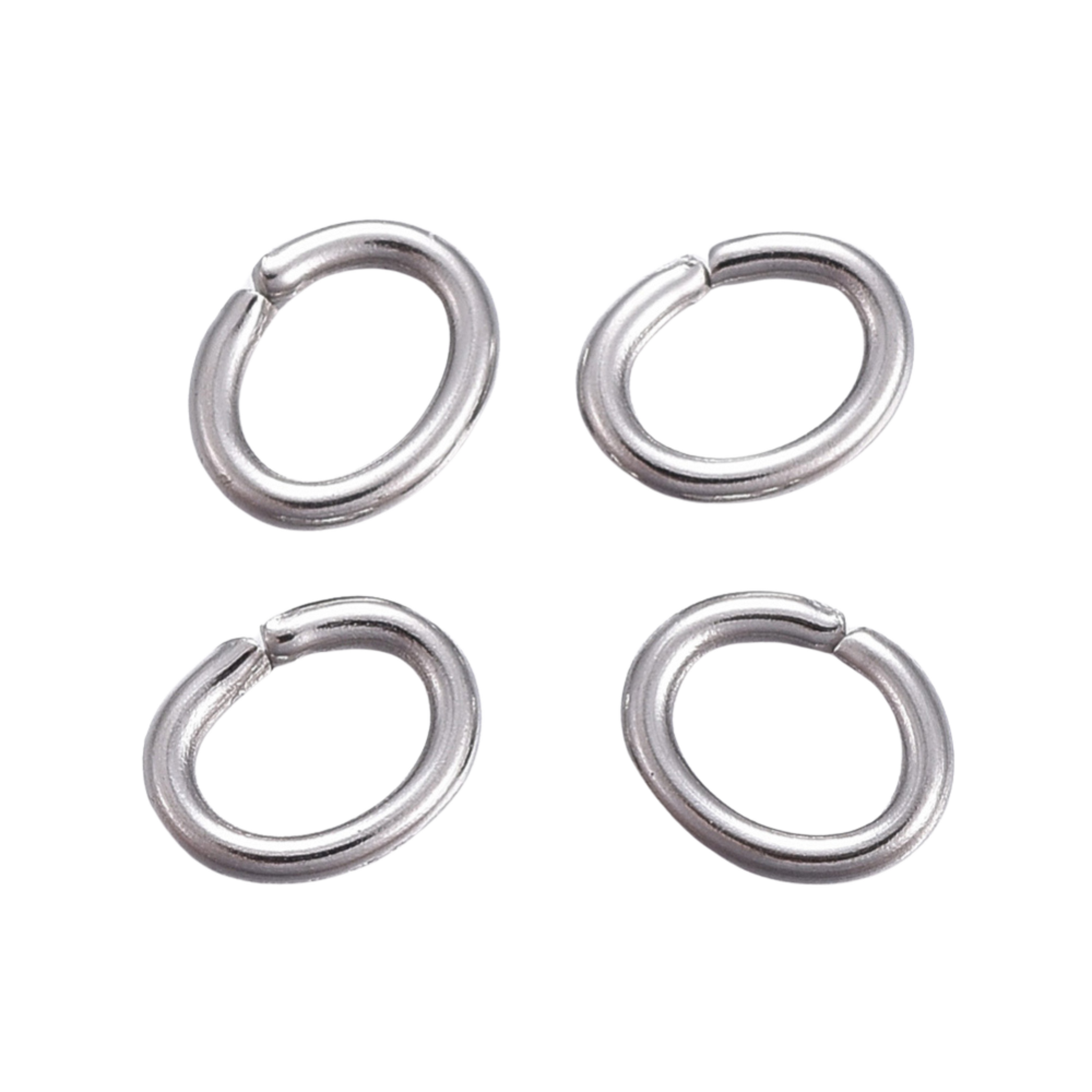 Kirurgiskt stål ovala bindringar 5 mm, ca 50 st