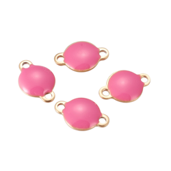 Guldfärgat rostfritt stål connector cerise, 1 st