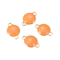 Guldfärgat rostfritt stål connector orange, 1 st