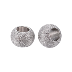 Rostfritt stål stardust pärla 4 mm antik, 10 st