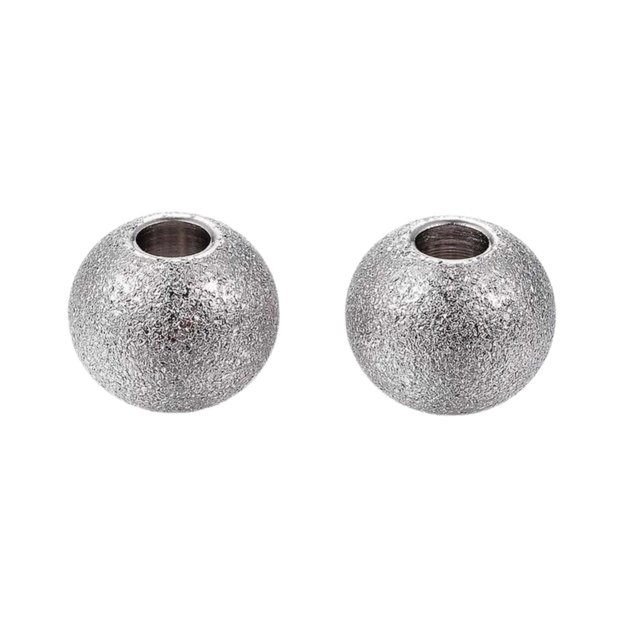 Rostfritt stål stardust pärla 8 mm antik, 1 st