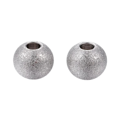 Rostfritt stål stardust pärla 8 mm antik, 1 st