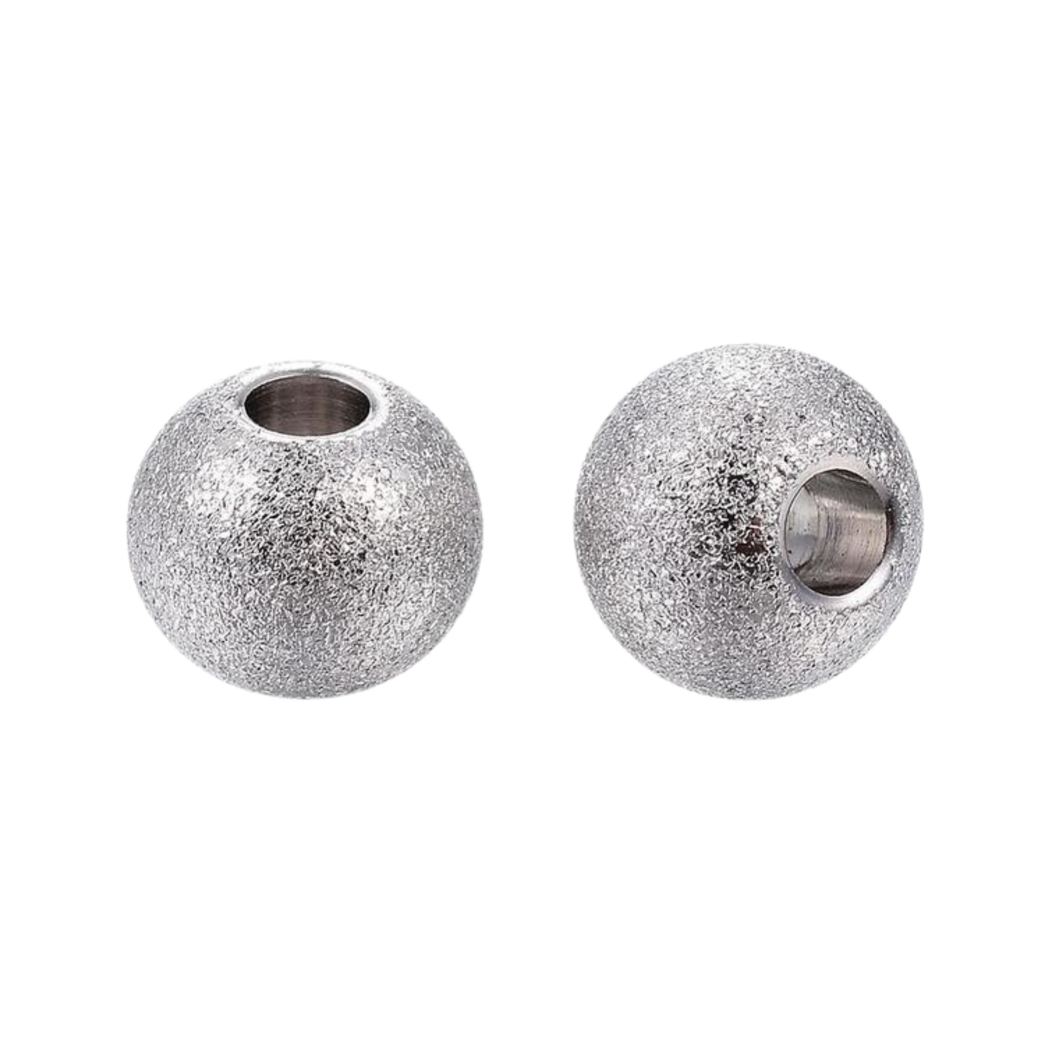 Rostfritt stål stardust pärla 8 mm antik, 1 st