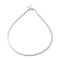 Rostfritt stål halskedja flatchain 45 cm, 1 st
