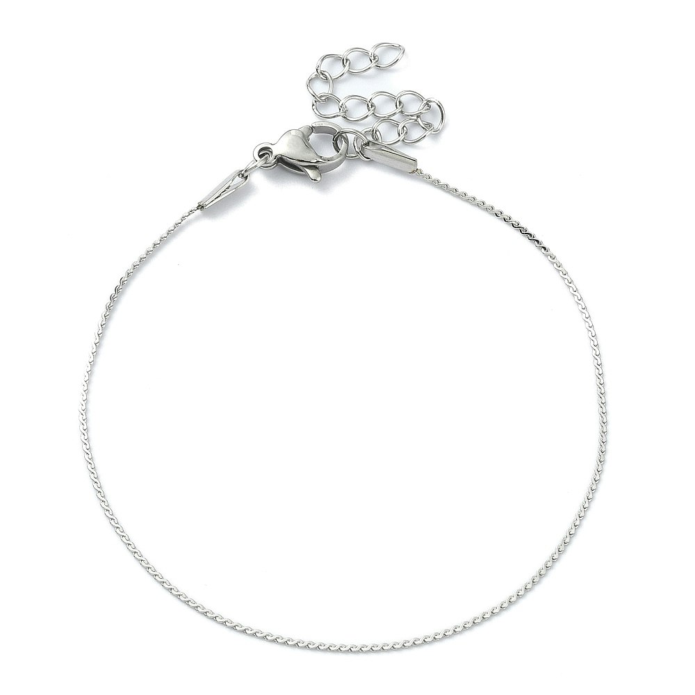 Rostfritt stål armbandslänk serpentine, 1 st