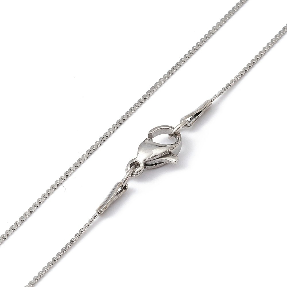Rostfritt stål armbandslänk serpentine, 1 st