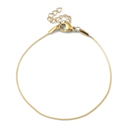 Guldfärgat rostfritt stål armbandslänk serpentine, 1 st