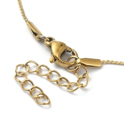 Guldfärgat rostfritt stål armbandslänk serpentine, 1 st