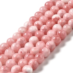 Jade 10 mm korallmelerade, 1 sträng