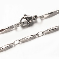Rostfritt stål länkad armbandslänk, 1 st