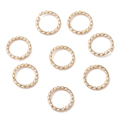 Guldfärgat rostfritt stål twistad bindring 8 mm med PVD plätering, 1 st