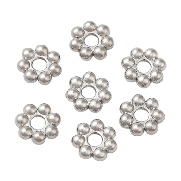 Rostfritt stål daisys 6 mm, 20 st