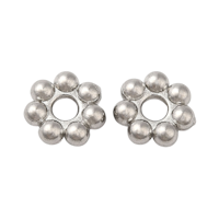 Rostfritt stål daisys 6 mm, 20 st