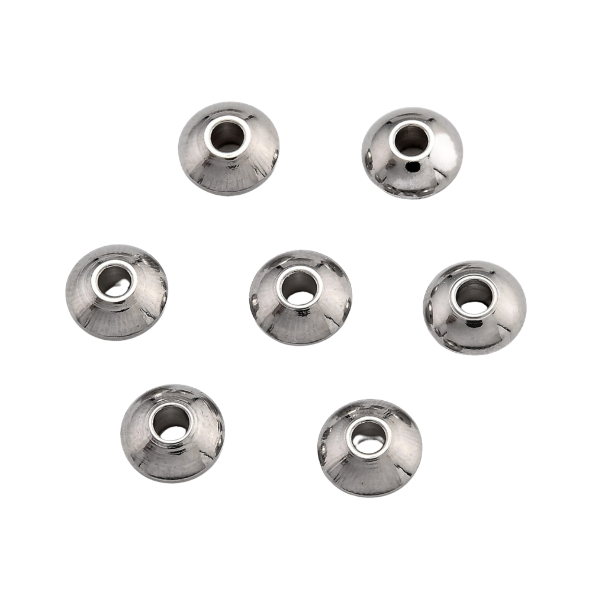 Rostfritt stål slipade rondeller 8 mm, 10 st