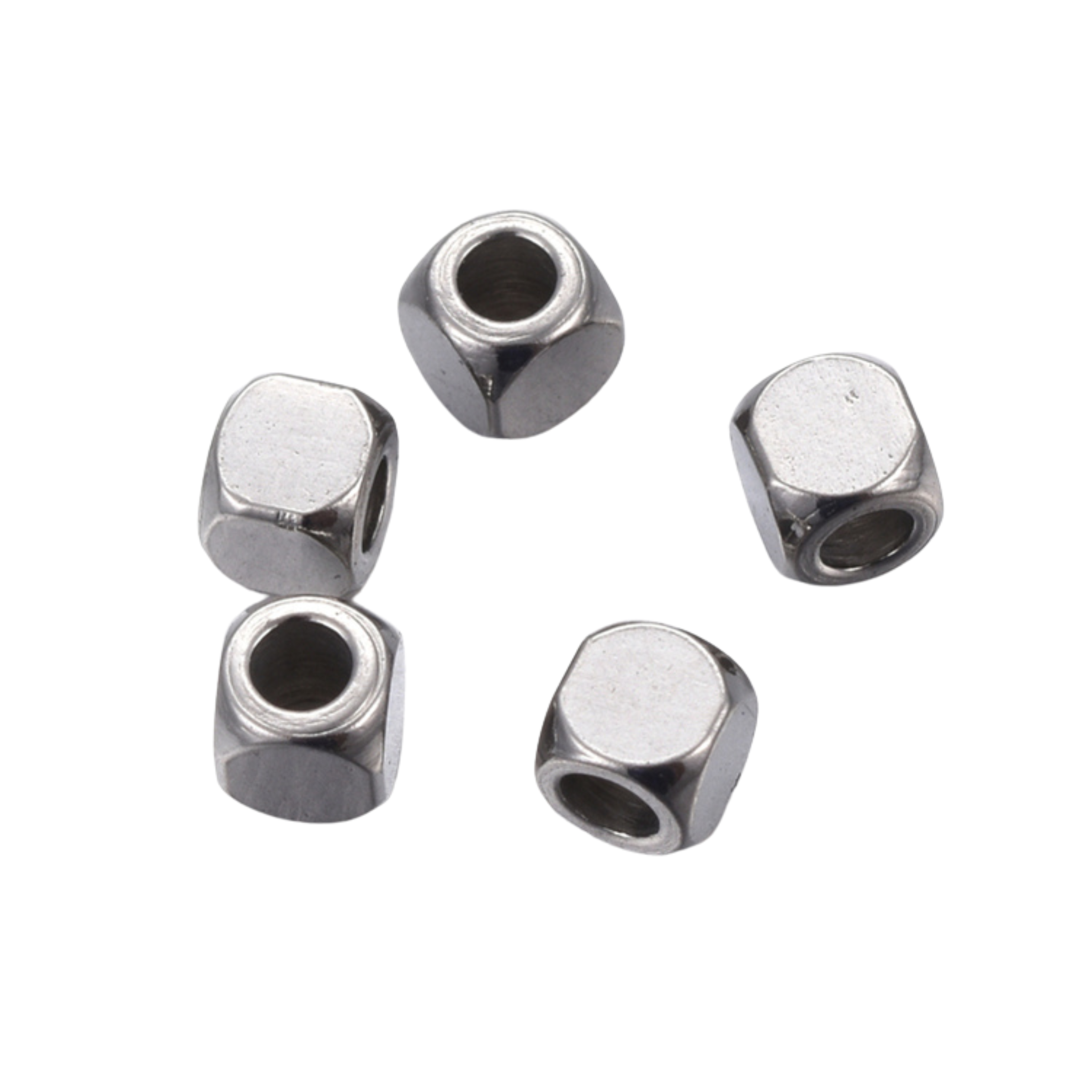 Kirurgiskt stål kuber 3x3 mm, 10 st