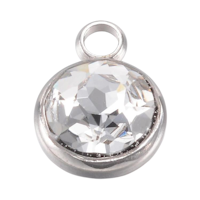 Rostfritt stål stor berlock glas, 1 st