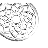 Rostfritt stål hänge Sahasrara, 1 st