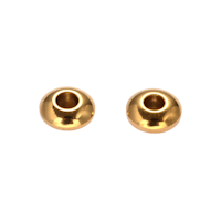 Guldfärgat rostfritt stål slipade rondeller 6 mm med PVD plätering, 50 st