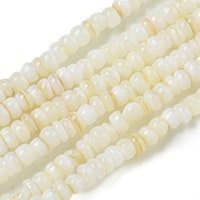 Snäckskalsrondeller 4x2 mm natur, 1 sträng