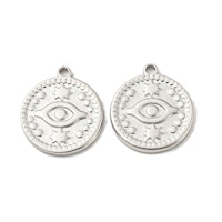 Rostfritt stål hänge evil eye, 1 st