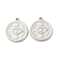 Rostfritt stål hänge evil eye, 1 st