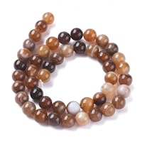 Agat 8 mm brunmelerade, 1 sträng