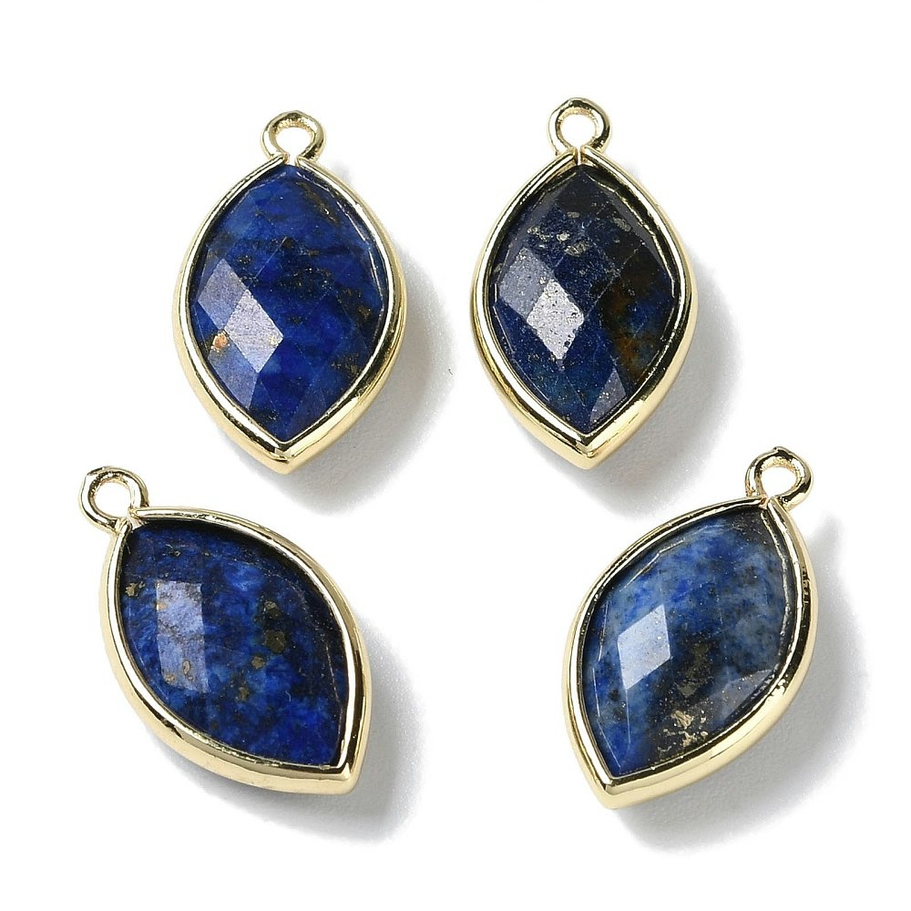 Antikfärgad avlång berlock lapis, 1 st