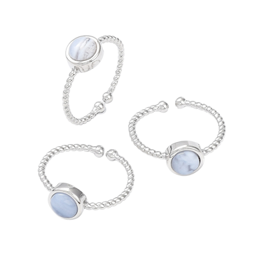 Blue lace agate ring