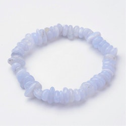 Blue lace agate chipsarmband