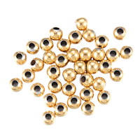 Guldfärgat rostfritt stål pärlor 8 mm med PVD plätering, 100 st