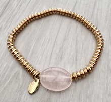 Armband Rosenkvarts