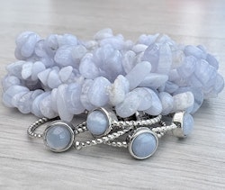 Blue lace agate ring