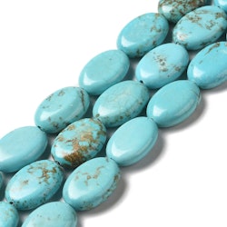 Howlite turkos liten flat sten, 1 st