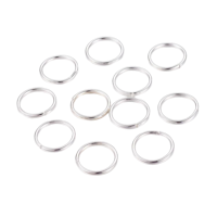 Silverfärgat rostfritt stål bindringar 5 mm, ca 100 st