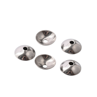 Rostfritt stål pärlhattar 6 mm, ca 50 st