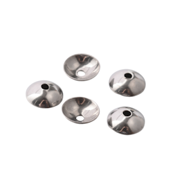 Rostfritt stål pärlhattar 8 mm, 10 st