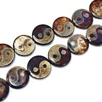 Tibetansk DZI bumling yin & yang, 1 st