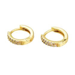 Örhängen hoops med cubic zirconia, 1 par